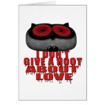 dont give a hoot bout love owl greeting cards