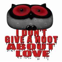 dont give a hoot bout love owl photo cutout