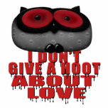 dont give a hoot bout love owl photo cutout