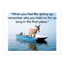Don't give up post card