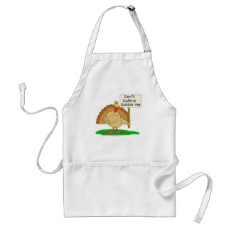 Funny Protesting Turkey Thanksgiving Apron