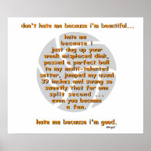 Don't Hate Me VOLLEYBALL Poster