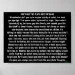 Don't hate the playa (original poe... - Customized Poster