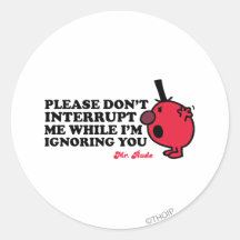 Don't interrupt Me Round Stickers