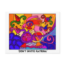'don't invite katrina' post cards