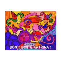 don't invite katrina ! postcards