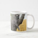 Don't know, don't care grey cat mug