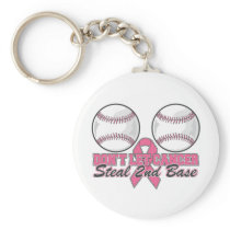 Dont Let Breast Cancer Steal 2nd Base Key Chains