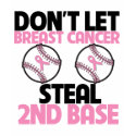 Don't Let Breast Cancer Steal 2nd Base t-shirts