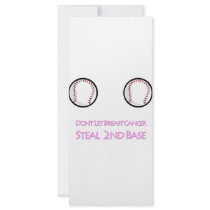 Don't let Breast Cancer Steal Second Base Customized Rack Card