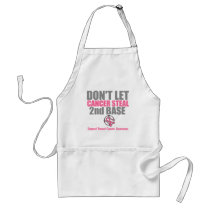 Dont Let Cancer Steal Second 2nd Base aprons by cancerapparel Dont Let Cancer Steal Second 2nd Base aprons