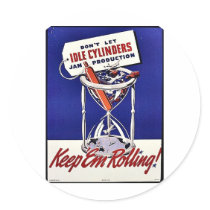 Don't Let Idle Cylinders Round Stickers