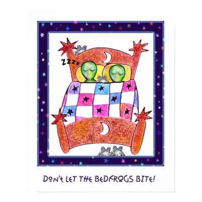 Don't Let The Bedfrogs Bite! Posters by BitsOfWhimsy