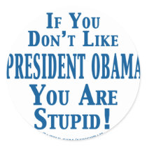 Don't Like Obama - You're Stupid stickers by lunchpail Don't Like Obama - You're Stupid stickers