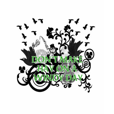 Don't Make Hay On a Windy Day T-shirt by IrishBlessings