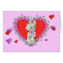 "Don't Make Me BEG" Puppy Dog Hearts Card