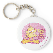 Don't Make Me Peck You Keychain