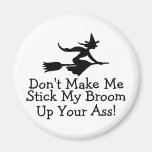 Dont Make Me Stick My Broom Up Your Ass Magnet