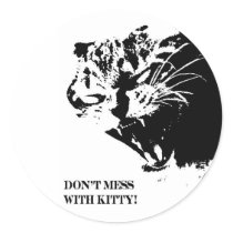 Don't Mess With Kitty stickers by delightfulbubble Don't Mess With Kitty stickers