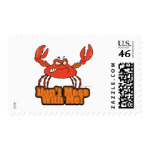 dont mess with me mean crab postage stamps