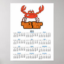 dont mess with me mean crab posters