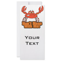 dont mess with me mean crab rack card