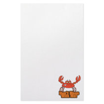 dont mess with me mean crab personalized stationery
