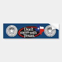 Don't Mess With Texas Bumper Sticker 2