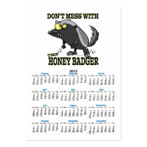DONT MESS WITH THE HONEY BADGER BUSINESS CARD TEMPLATE