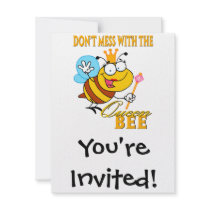 dont mess with the queen bee personalized announcements