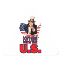 Don't Mess with the U.S. Triangle Stickers