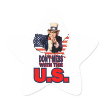 Don't Mess with the U.S. Star Sticker