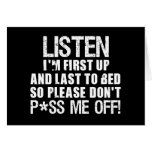 Don't P*ss Me Off!! Greeting Card