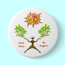 Dont Panic Im Organic buttons