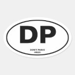 Don't Panic Oval Stickers