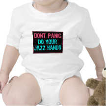 Don't Panic Sign- Do Your Jazz Hands Lt Blue/Pink Baby Creeper