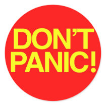Don't Panic stickers by AlienShack Don't Panic stickers