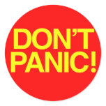 Don't Panic Round Sticker