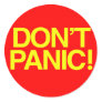 Don't Panic Round Sticker