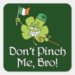 Don't Pinch Me Bro Shamrock Stickers