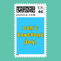 Don't Postpone Joy! stamps