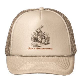Don't Procrastinate! White Rabbit Watch Wonderland Trucker Hat