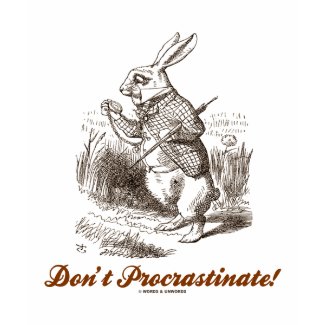Don't Procrastinate! White Rabbit Watch Wonderland shirt