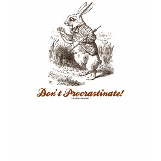 Don't Procrastinate! White Rabbit Watch Wonderland shirt