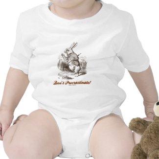 Don't Procrastinate! White Rabbit Watch Wonderland Tshirts