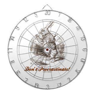 Don't Procrastinate! (White Rabbit Wonderland) Dartboard