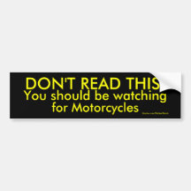 DON'T READ THIS! BUMPER STICKERS