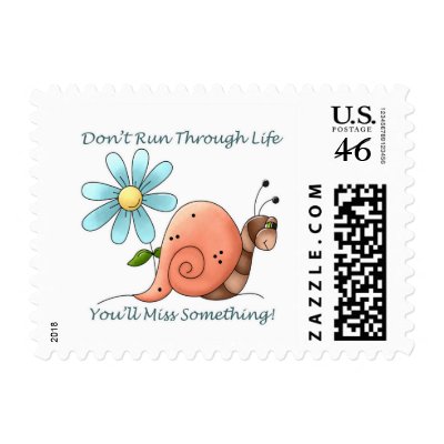 Don't Run Through Life Stamp by robynsnest