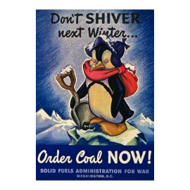 Don't Shiver Next Winter... Vintage WWII print