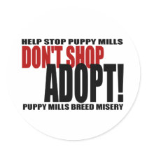 Don't Shop, Adopt! Sticker
